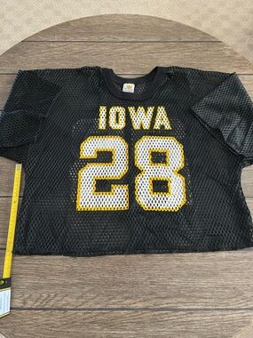 Vintage Iowa Hawkeye Mesh Jersey Mac Gregor Sand Knit Size Large Retro